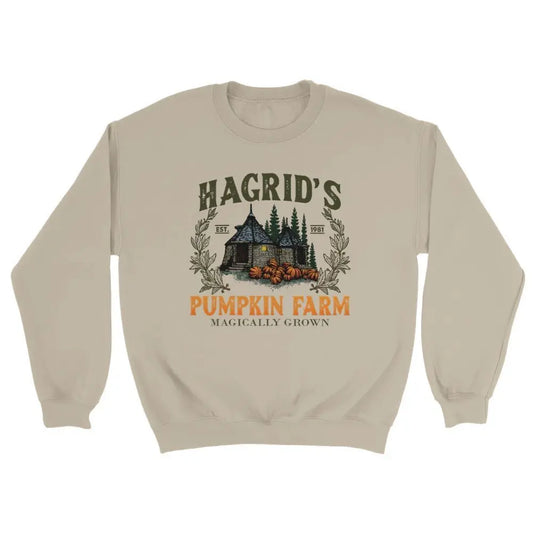 Hagrid's Pumpkin Farm Sweatshirt - Cozy Halloween Fall Crewneck - Magic Cottage - Clothing Empire