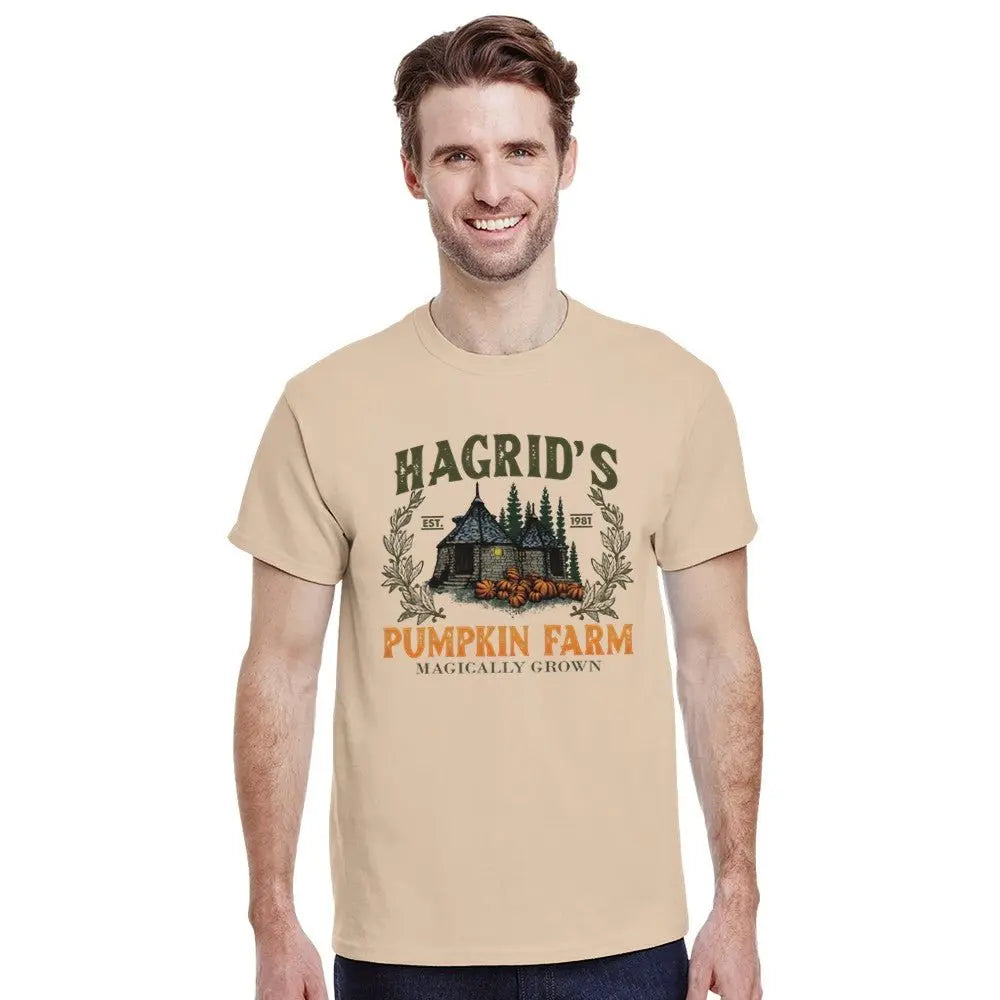 Hagrid's Pumpkin Farm T-Shirt - Halloween Pumpkin Graphic Tee - Magical Cottage Shirt - Clothing Empire